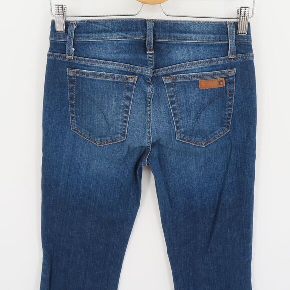 Joes Jeans Women 26 Straight Ankle Solid Dark Blue Wash Denim Pants Cotton Blend - Picture 5 of 10